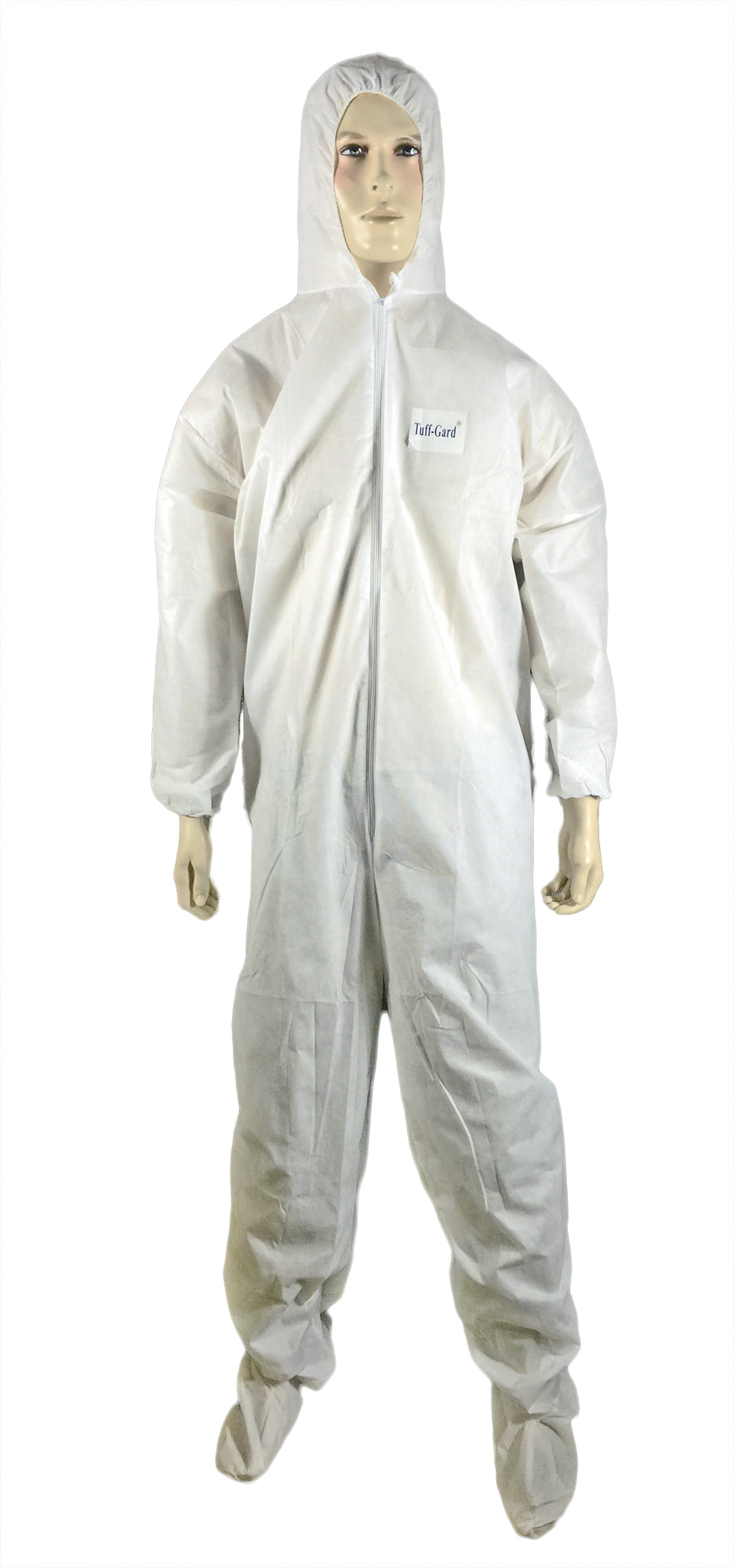 SMS Disposable Coveralls w/ Hood & Boots - Size: Large