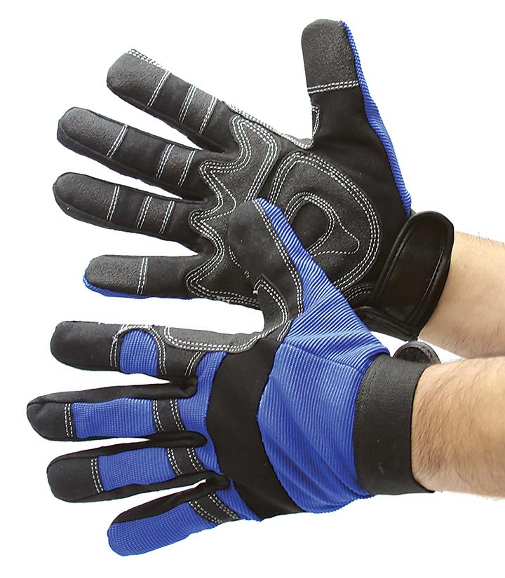 Synthetic Leather Mechanic Gloves - Size: Medium