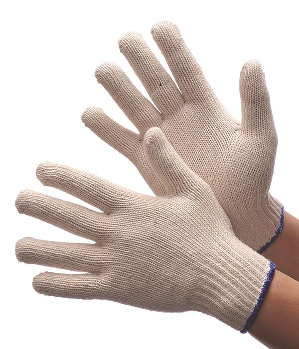 800g (Heavy Weight) String Knit Cotton/Polyester Gloves - Black - Size: Large