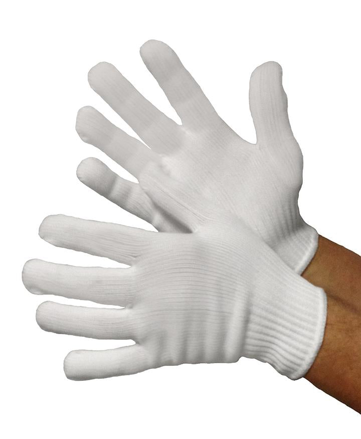 10 Gauge (Medium Weight) Nylon String Knit Gloves - White - Size: Medium
