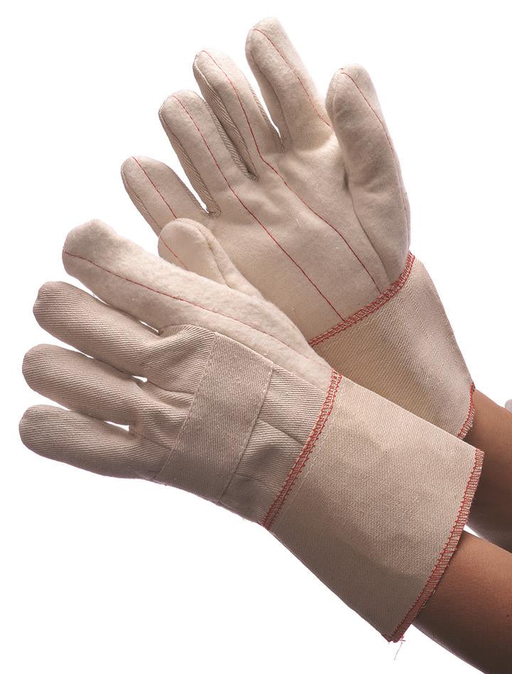 24 oz. Standard Feature Nap-Out Cotton Canvas Hot Mill Gloves w/ 4.5" Cuff - Size: Men's