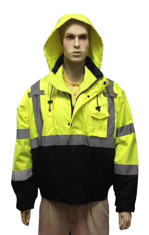 Premium Saftey Bomber Jackets - ANSI Class III Rating - Size: Medium