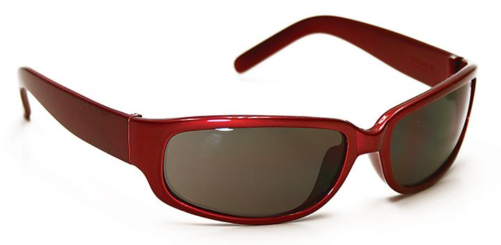 Legend Safety Glasses - Red Frame w/ Grey Lenses