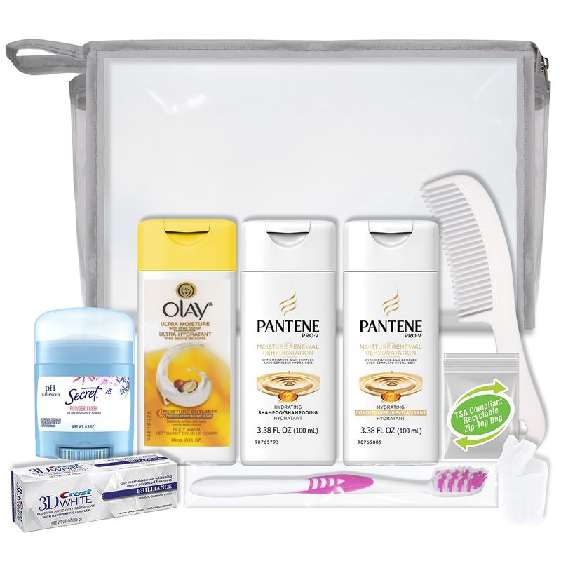 10 PC. Women's Deluxe Kit Featuring: Pantene 3.38 oz. Hair Care Products
