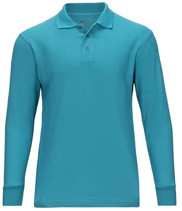 Boy's School Uniform Long-Sleeve Shirts - Teal - Choose Your Sizes (3/4-18/20)