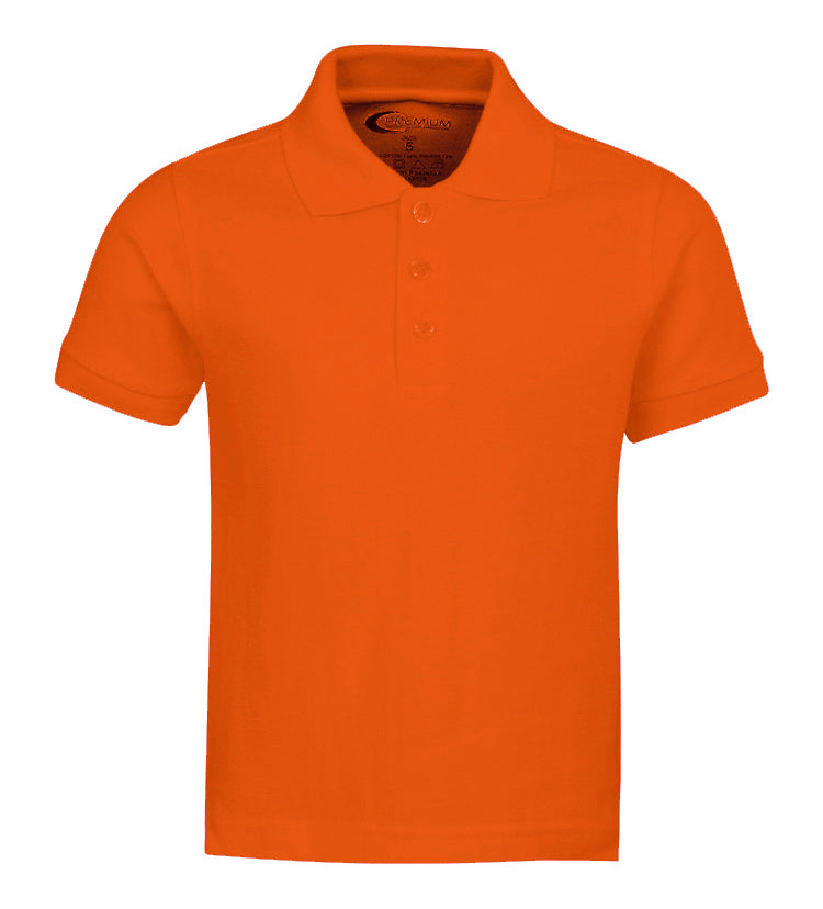 Men's DRI-FIT Short Sleeve Polo Shirts - Orange - Small