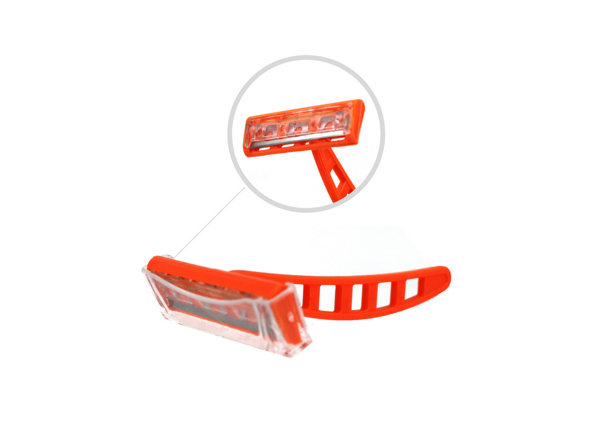 Short Handle Security Razors (Orange Handle)