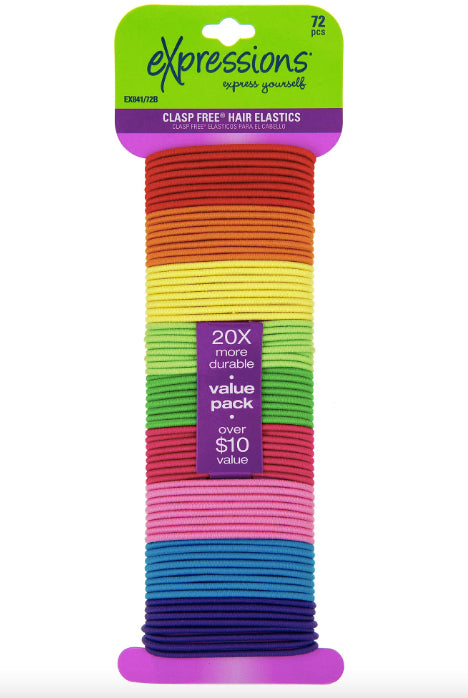 Hair Elastics - Assorted Colors - 24-Pack