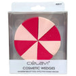 Celavi 8 Piece Cosmetic Wedge Makeup Sponges in Pink and Red
