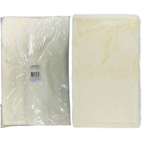 Bone Dry Ultra Soft White Faux Fur Pet Crate Liner in XXXL