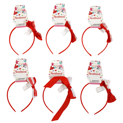 Valentine Headband 6ast Girl Styles Val/barbell Hdr
