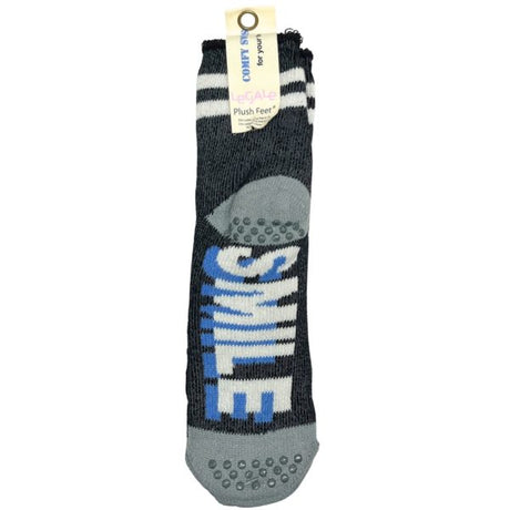 Legale 1 Pair Plush Crew Socks Inspire Yourself Design Assorted Colors Ladies Shoe Size 4-10