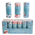 Cleaning Cloths 20pk Xmas Print Tear-away Roll Reusable 3ast In 24pc Pdq