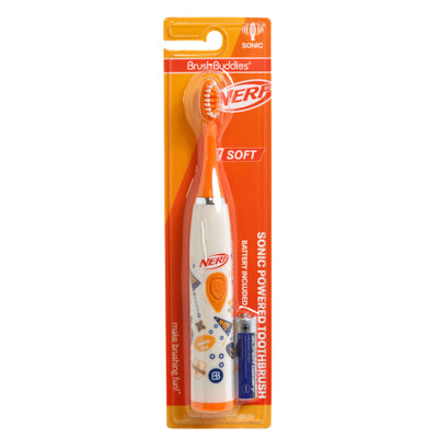 Toothbrush Nerf Sonic Powered Soft Bristles Peggable