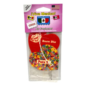 Viva Mexico Buen Dia Hearts Air Freshener in Citrus Fruit Scent