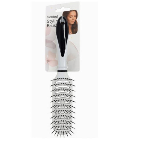 Classic White and Black Skeleton Paddle Hair Brush