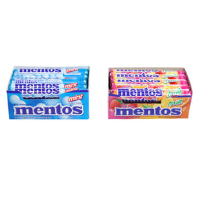 Mentos Rolls Candy 2 Flavors Mint & Mixed Fruit Floor Display