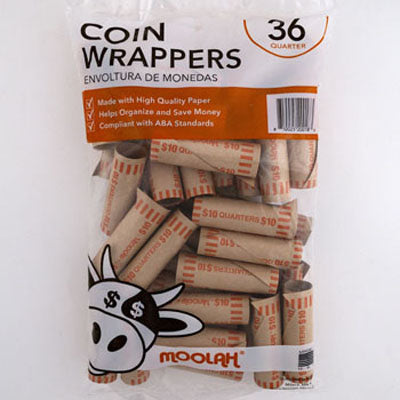 Coin Wrappers - Quarters 36 Ct