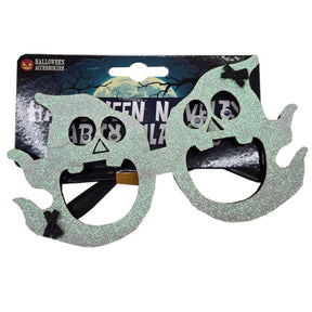 Glittery Ghosts Halloween Novelty Glasses