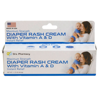 Drs Pharmacy Diaper Rash Cream W/vitamin A&d 1.75oz