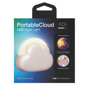 Tzumi Aura LED USB Rechargeable Portable Cloud LED Night Light