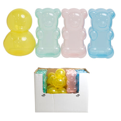 Easter Candy Container Jumbo Bear/yellow Duck 4ast Color Label/case Cut Carton