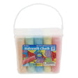 Chalk Sidewalk Jumbo 20ct Bucket W/handle 5ast Colors 4inh