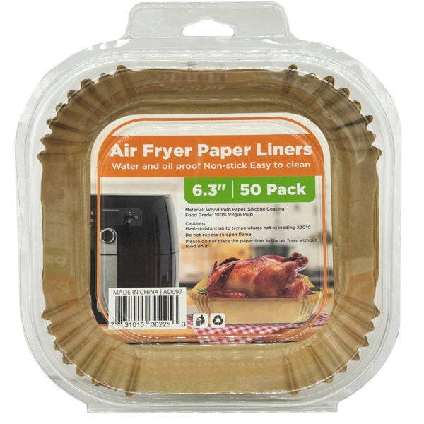 6.3"  50 Pack Air Fryer Liners