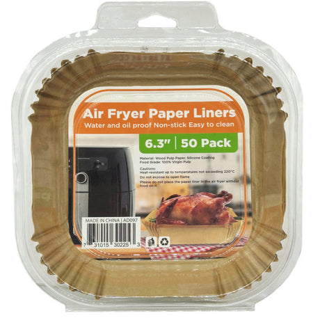 6.3"  50 Pack Air Fryer Liners