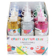 Glitter Glue 3.89 Oz(115ml)squeeze Bottle 6ast Clr/12pc Pdq Washable