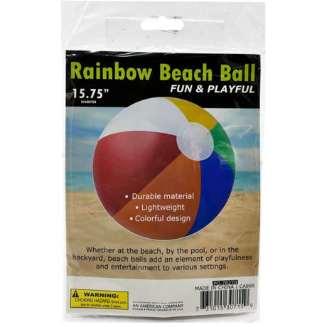 15.75" Colorful Rainbow Beach Ball