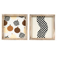 Wall Art 8x8x1.5 Reversible Balls/squiggle Wood (9.00)