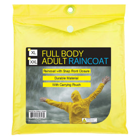 Lightweight Full Body Adult Raincoat with Carrying Bag Large