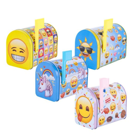 Emoji 5" x 3" x 3.75" Mailbox Tin in Assorted Styles