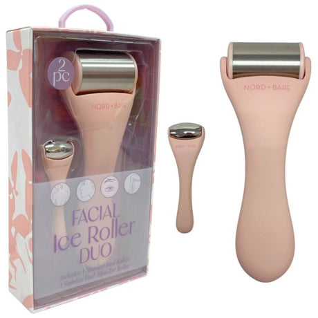 NordBare 2 Piece Face and Eye Roller Duo in Pinky Peach