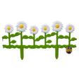 Decorative Daisy Flowers Picket Border Garden Fence