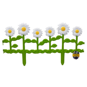 Decorative Daisy Flowers Picket Border Garden Fence