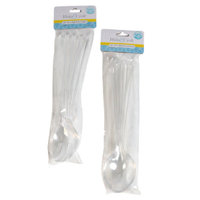 Serving Spoons/forks 4pk Clear Plastic 10in B&c Kitchen Pbh