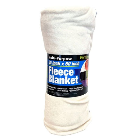 Multi Purpose 50" x 60" Fleece Blanket in Assorted Solid Colors