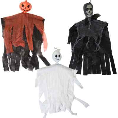 Shrouded Hanging Decor 24in3ast Ghost/pumpkin/skeleton