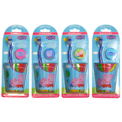 Toothbrush Gift Set Peppa Pig 3pc Set Toothbrush, Cup, Cap
