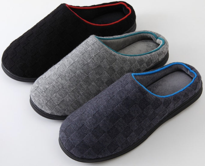 Men's Slip-On Suede Clog Bedroom w/ Two Tone Trim - Choose Your Size(s)