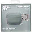 ADVANCTECH Silicone Airpod Pro Case with Circle Clip in Grey