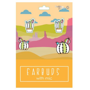 Rounded Cactus Earbuds with Mic