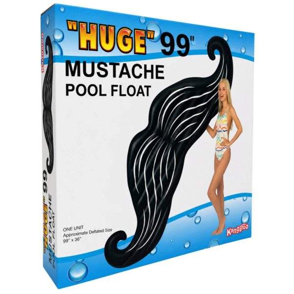 Huge 99" Black Mustache Pool Float