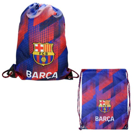 Licensed FC Barcelona Geometric Drawstring Cinch Bag
