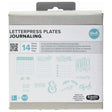 WE-R 14 Piece Journaling Themed Letterpress Plates