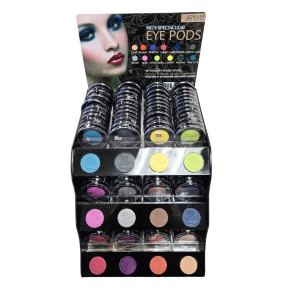 Malibu Glitz Spectacular Eyeshadow Pods with Applicator in Countertop Display