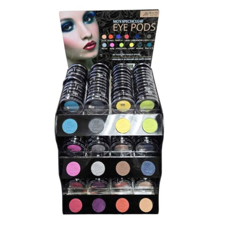 Malibu Glitz Spectacular Eyeshadow Pods with Applicator in Countertop Display