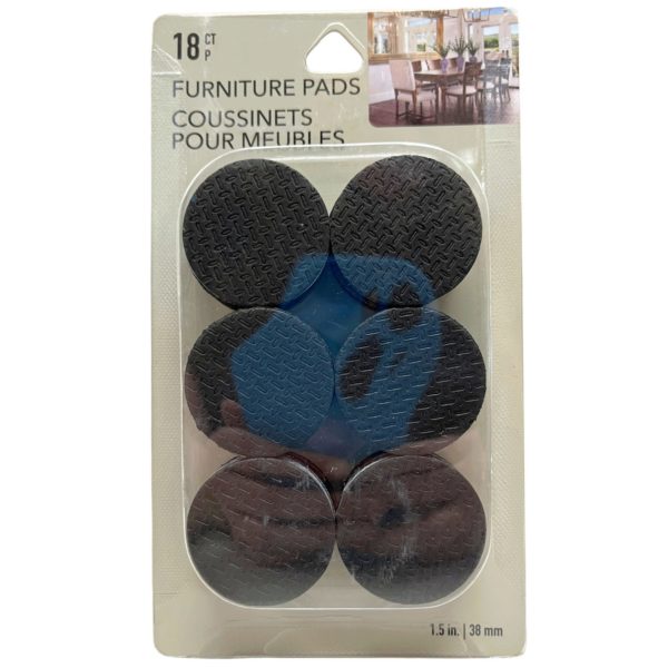 18 Count 1.5" Rubber Anti Skid Furniture Pads